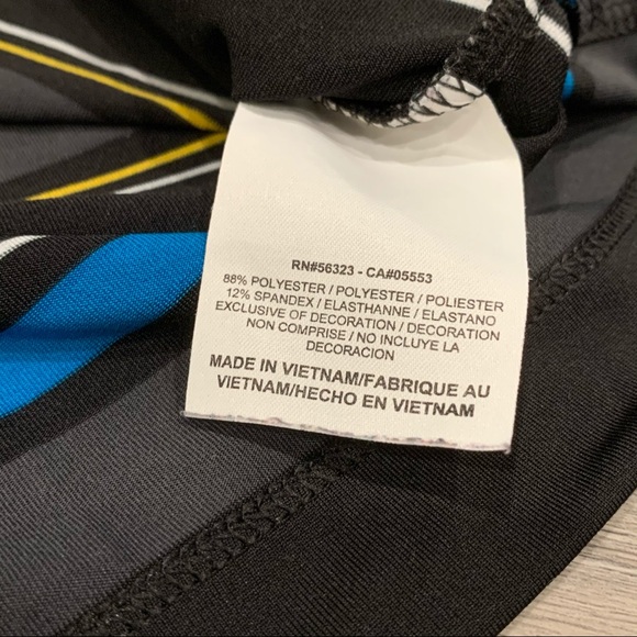 Men’s Nike (NIKE) Black, Blue, & Yellow Golf Shirt - Picture 6 of 6